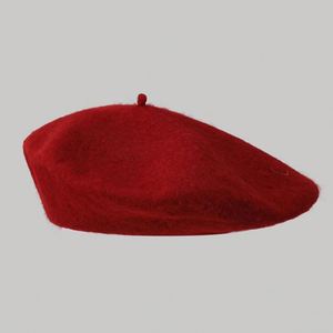 Bérets en laine 100% de couleur unie, fabriqués en usine OEM, en gros, sur commande, en stock, pour femmes - Product Image 2