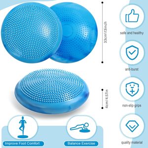 Cojín Inflable de PVC de 13 Pulgadas para Ejercicios de Estabilidad y Equilibrio, Disco de Yoga, Cojín de Equilibrio Yogaico - Product Image 2
