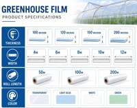 Film de couverture de serre en polyoléfine (PO) haute résistance, haute transparence, longue durée de vie, pour l'agriculture dans le désert