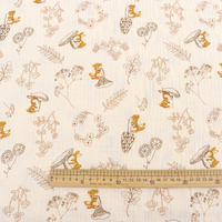 XNZTEX JURAVICHY JF2596 Bedruckter Baby 100% Baumwollstoff Gewebtes Krepp-Muster Mittelschwer für Windeln Pucktücher