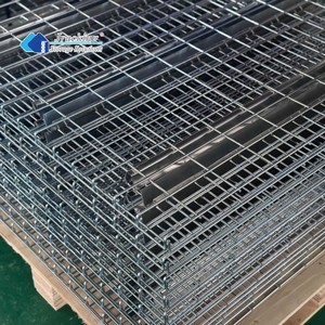 Venta al por mayor cubierta de malla de seguridad de acero para estante de palé selectivo Durable <span class=keywords><strong>42</strong></span> "X 46" cubierta de metal galvanizado para estante de palé Jracking - Product Image 2