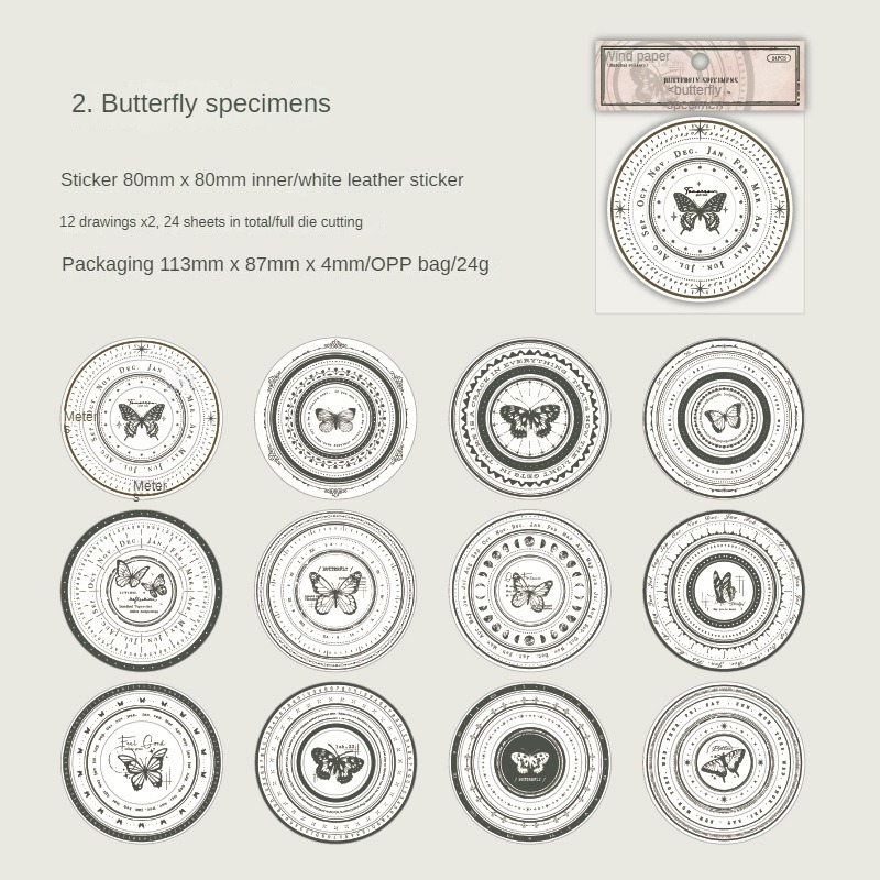 B butterfly specimens