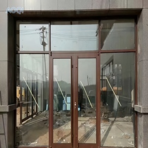 Porte <span class=keywords><strong>d</strong></span>'<span class=keywords><strong>entrée</strong></span> extérieure en alliage <span class=keywords><strong>d</strong></span>'aluminium de style KFC avec un design moderne et une fonction coupe-vent pour usage commercial - Product Image 1