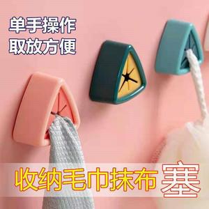 Towel Rack Wall Mounted Single Hook ABS Material Blue White <b>Pink</b> Green 0 1kg Load Capacity Kitchen Bathroom Storage - Product Image 4