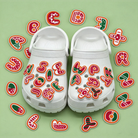 Adornos de PVC 2D con Letras del Alfabeto Navideño para Zapatos, Sandalias, Zapatillas, Accesorios DIY