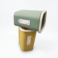 Poubelle en plastique pour la maison, avec couvercle, en PP recyclable, pour cuisine, salle de bain, bureau, vente en gros