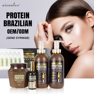 Natural Herbal Collagen Brazilian Hair Anti Hair Loss Conditioner Hair <b>Shampoo</b> Oil Set - Product Image 2