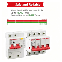 DELIXI RCBO 2P 100A Tipo D 30mA Interruptor Diferencial 230V Protección Contra Fugas a Tierra Certificado CE para el Hogar