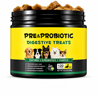 Hsviko Complément Alimentaire pour Animaux Probiotique Prébiotique Friandises Digestives Enzymes Citrouille 120 Soins de Santé pour Chiens Vente en Gros OEM