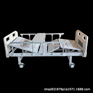 Multifunctional Medical Nursing Bed 142x77x96 Stainless Steel Double Crank Patient Bed Hospital Use - Product Image 3
