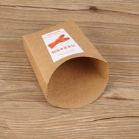 Dossiers en papier kraft biodégradables, écologiques, imperméables et jetables avec logo personnalisé pour la restauration à emporter (estampage)