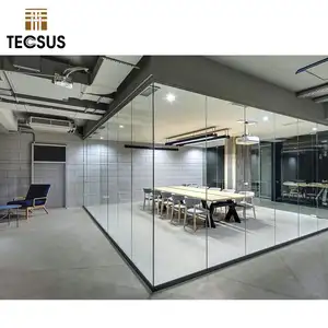 Wholesale Price 30 Series Frameless Office Divider Room Partition Fixed Wall Internal Office Glass Partition Wall