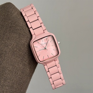 Montre unisexe de luxe personnalisée en acier inoxydable, cadran carré, style sportif simple, mouvement à quartz avec réserve de marche - Product Image 3