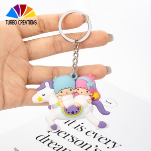 Silicone Rubber PVC 3D Anime Keychain Key Chain Cartoon Character Fashion for Custom Couple Japanese Trending Use