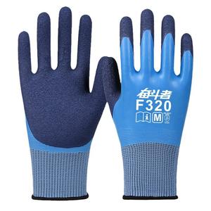 Gants de travail F320 en latex moussé, résistants à l'usure, antidérapants, imperméables, pour la pêche, la construction, la protection du travail, unisexe, taille M - Product Image 1