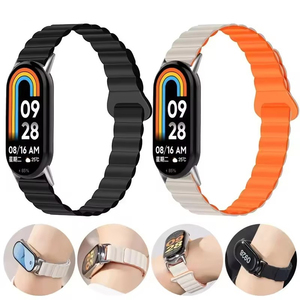 Accessoires pour bracelet intelligent, bracelet en silicone magnétique pour <span class=keywords><strong>Xiaomi</strong></span> Smart <span class=keywords><strong>Band</strong></span> 10, bracelet Mi <span class=keywords><strong>Band</strong></span> 9 8 - Product Image 1