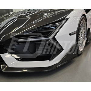 Splitter de pare-chocs avant en fibre de carbone visible style DK pour Lamborghini Revuelto - Product Image 5