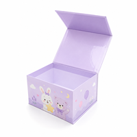 Boîte à fermeture magnétique pliable, papier artistique 157 g/m², pelliculage brillant, motif gaufré pour le rangement de bijoux