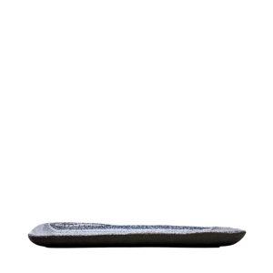 Vassoio Rettangolare Granilla Fountain 30x15 Cm, Piatto in Ceramica Blu Maculato - Product Image 2