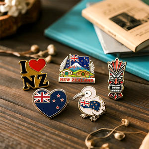 Épingles <span class=keywords><strong>de</strong></span> la Nouvelle-Zélande en gros, badges en émail personnalisés avec des oiseaux kiwis et des fougères argentées, échange culturel, distribution d'événements, cadeau touristique <span class=keywords><strong>de</strong></span> la Nouvelle-Zélande - Product Image 4