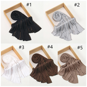 حجاب جيرسي عالي الجودة مع أحجار لامعة، شال متألق للنساء المسلمات، الأكثر مبيعًا - Product Image 6