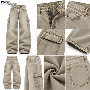 Custom <b>mens</b> vintage denim <b>pants</b> Wholesale <b>mens</b> vintage denim <b>pants</b> Vintage jeans Washed Cotton Private Label - Product Image 6