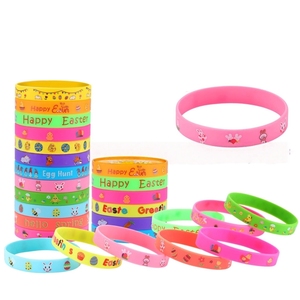 Pulseras de Silicona Personalizadas de Fábrica para Pascua, Pulseras de Goma con Estampado de <span class=keywords><strong>Huevos</strong></span> de Conejo, Recuerdos para Fiestas de Primavera, Regalos Promocionales - Product Image 2