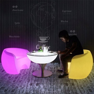 Batterij Oplaadbare Afstandsbediening Nachtclub Disco Meubelen Verlichting <span class=keywords><strong>Plastic</strong></span> Ijsemmer Bartafel