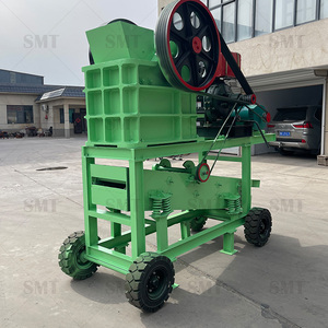 Trituradora de mandíbula móvil pequeña PE150X250 barata de usar trituradora de mandíbula portátil de potencia de motor diésel con pantalla - Product Image 3