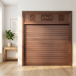 Porte de garage sectionnelle isolée en aluminium <span class=keywords><strong>gris</strong></span> <span class=keywords><strong>anthracite</strong></span> RAL <span class=keywords><strong>7016</strong></span> avec porte à battant pour villa, certifiée CE, sur mesure - Product Image 4
