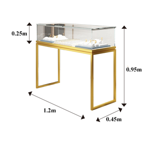 Vitrina de Pared de Vidrio y Madera con Iluminación LED Personalizada para Joyerías y Centros Comerciales, Exhibidores de Joyería Personalizables - Product Image 2