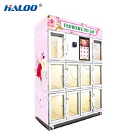 Haloo Distributeur automatique de fleurs personnalisé Blumenautomat Distributeur automatique de fleurs réfrigérées pour la vente de bouquets de fruits frais