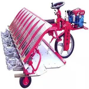 Factory direct sales small hand-operated rice planter double-row retreat seedling transplanter rice transplanter