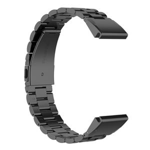 20mm 22mm 26mm Quick Fit Métal Correa En Acier Inoxydable Trois Liens De Montre De Remplacement de Courroie De Bande Pour <span class=keywords><strong>Garmin</strong></span> <span class=keywords><strong>Fenix</strong></span> 7s 6 7 6s 5s <span class=keywords><strong>Pro</strong></span> - Product Image 3