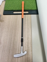 Tongkat Golf Mini Retractable 2-Bagian Dua Arah untuk Anak, Dua Sisi, Dalam Ruangan, untuk Tangan Kiri dan Kanan, Bahan TPE+Paduan Aluminium, 53-90cm