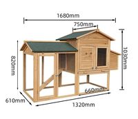 Maison moderne en bois multi-animaux pour poulets, lapins, oiseaux, pigeons - Abri extérieur durable, imperméable, toutes saisons, livraison gratuite