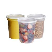 Bols jetables ronds translucides en PP avec couvercles, recyclables et biodégradables pour aliments chauds