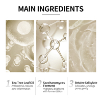 Nettoyant en gel GMPC pour marque privée, anti-imperfections, à l'huile d'arbre à thé, au betaine et au salicylate, exfoliant et apaisant, prêt pour MoCRA