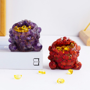 Adornos de Resina Hechos a Mano con Cristales, Bestia Comedora de Dinero, Decoración Feng Shui para el Hogar y Regalos, Venta al Por Mayor - Product Image 5