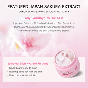 LAIKOU <span class=keywords><strong>Exfoliante</strong></span> <span class=keywords><strong>de</strong></span> Sakura <span class=keywords><strong>de</strong></span> Japón para Rostro y Cuerpo, Limpieza Profunda, Reduce la Opacidad <span class=keywords><strong>de</strong></span> la Piel 25g - Product Image 6
