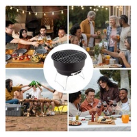 Barbecue pliable en acier au carbone de style coréen Boleefun Premium pour 2-3 personnes, barbecue au charbon de bois avec dispositif de sécurité anti-flamme