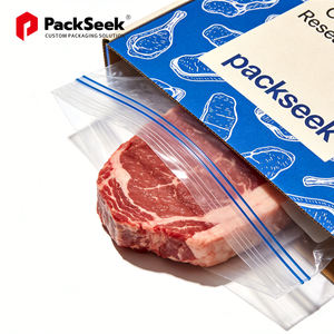 Bolsas Reutilizables para Almacenamiento de Alimentos, Tamaño Personalizado, Transparentes, para Carne, con Cierre Hermético, para Congelador, Conservación de Frescura - Product Image 1