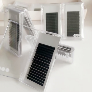 Faux <span class=keywords><strong>cils</strong></span> synthétiques faits à la main, épais, noirs mats, véganes et sans cruauté animale, en stock et à prix abordable - Product Image 2