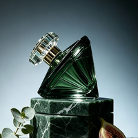 Nouveau design, magnifique flacon de parfum 70 ml, personnalisé, imprimé sur mesure, esthétique, flacons de parfum vides de luxe avec couvercle doré