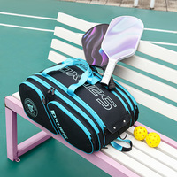 Nouveau sac de raquettes de pickleball et de badminton en nylon avec plusieurs compartiments, grande capacité 56x35x25cm