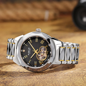 Montres mécaniques personnalisées pour amoureux, cadran rond en acier inoxydable 316L, aiguilles creuses, 41 mm, saphir, automatique - Product Image 3