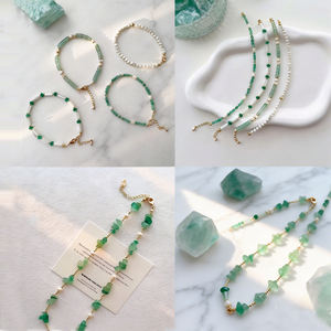 Parures de bijoux en gros : Colliers de perles colorées en pierres précieuses, pendentifs et breloques en pierres naturelles et cristaux, pour femmes - Product Image 2