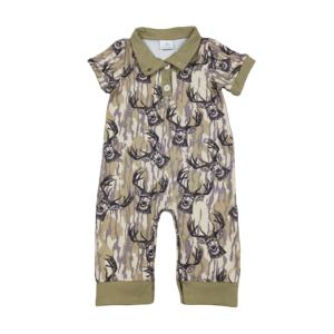Combinaison courte à manches courtes pour bébé, imprimé camouflage cerf, vente en gros pour enfants, SR3635 RTS - Product Image 1