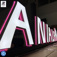 Lettres lumineuses 3D magnétiques personnalisées - Enseigne publicitaire et décorative, contrôle Bluetooth, étanche IP65 pour vitrine suspendue