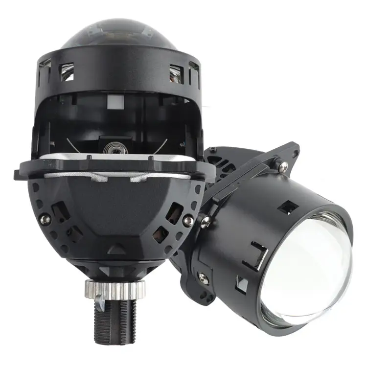 Kit de phare automatique Module de lentille de projecteur Bi LED sans perte Bi LED 3 pouces 140W phare LED 6500K lentille de projecteur Bi LED pour voitures